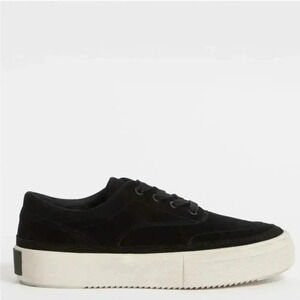 Allsaints Mercia Suede Black Plataform Sneakers Size 40